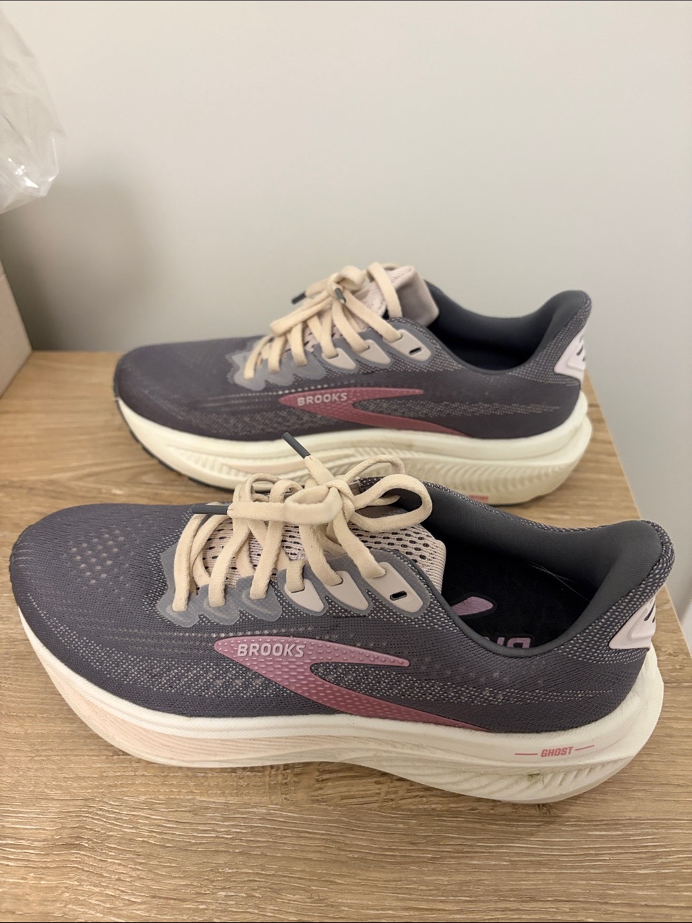 Brooks Gray and Light Pink Women's Running Shoes